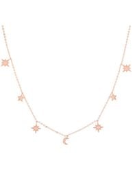 Seven Saints - Heavenly Realms Moon & Stars Drop Choker Necklace, Over Sterling - Lyst