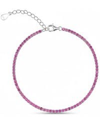 Spero London - Fine Sterling Cz Ruby Tennis Bracelet - Lyst