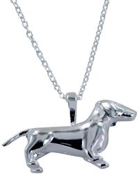 Reeves & Reeves - Sterling Three-dimensional Dachshund Dog Necklace - Lyst