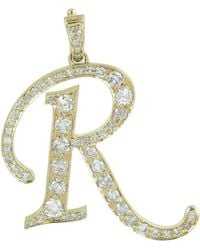 Artisan - Diamond Letter R Initial Pendant - Lyst