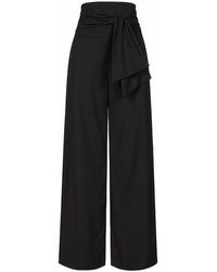 Marianna Déri - Wide-Leg Trousers With Tie Belt - Lyst