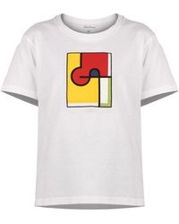 GUILLAUME ALEXANDRE - Mondrian-Inspired Embroidered T-Shirt - Lyst