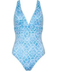 Sophia Alexia - Azure Mosaic Santorini Swimsuit - Lyst
