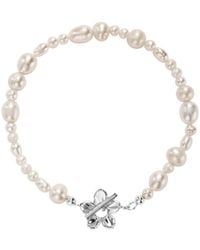 Vanhi - Flora Multi Pearl Toggle Bracelet - Lyst