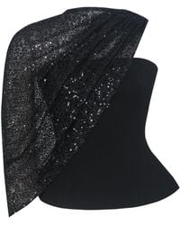Miss Circle New York - Quinette Peplum Top With Beaded Asymmetrical Cape - Lyst