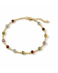 Saéa - Mixed Gemstone Bezel Station Chain Bracelet - Lyst