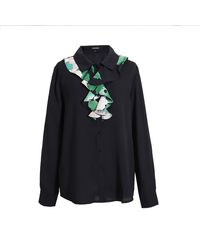 Smart and Joy - Flower Print Jabot Collar Blouse - Lyst