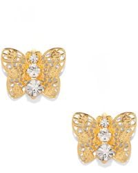 The Pink Reef - Filagree Butterfly Stud - Lyst