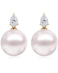 Kai Fine Jewelry - Solid Lab Grown Diamond & Round Pearl Venus Tears Convertible Drop Earrings - Lyst