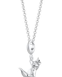 Lily Charmed - Sterling Origami Fox Charm Necklace - Lyst