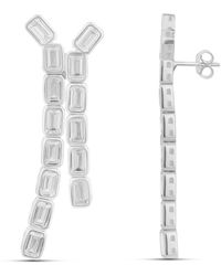 SHYMI - Bezel Set Emerald Statement Earrings - Lyst