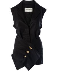 Women & Women - Linen Vest Shirt With Decorative Belt - Lyst
