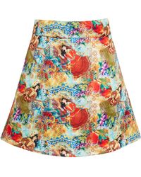 Sarvin - Persian Print Mini Skirt - Lyst