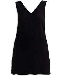 REISTOR - Midnight Muse V-Neck Short Crepe Crepe Dress - Lyst
