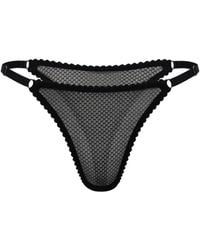 Daily Underwear - Adjustable String Panties Noir - Lyst
