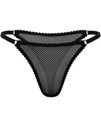 Daily Underwear - Adjustable String Panties Noir - Lyst