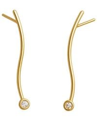 Lily Flo Jewellery - Light Line Arc Earrings - Lyst