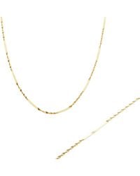 Spero London - Half Twisted Sterling Chain Necklace And Bracelet Set - Lyst