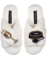 Laines London - Classic Laines Slippers With Caviar & Glass Of Champers Brooches - Lyst