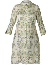 OUT OF SYNC - Printed Shirt Dress - Lyst