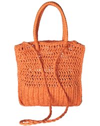 2KStyle - Tamuna Small Woven Raffia Tote Bag - Lyst
