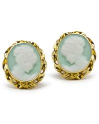 Vintouch Italy - Plated Mini Cameo Stud Earrings - Lyst