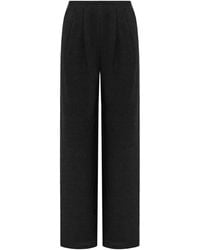 Mandragora - Linen And Viscose High-Waisted Pants With Flowing, Wide Legs -Ora - Lyst