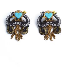 Nana Watanabe - Arrow & Octopus Embroidery Earrings - Lyst