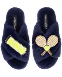 Laines London - Classic Laines Slippers With Tennis Lover Brooches - Lyst