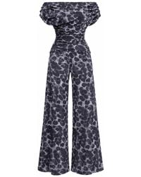 Atom Label - Carbon Bardot Wide Leg Jumpsuit - Lyst