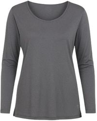 Conquista - Dark Top With Long Batwing Sleeves - Lyst