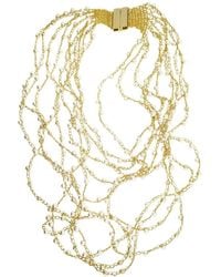 Lavish by Tricia Milaneze - Clear & Multi Strings Handmade Necklace - Lyst