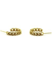 VicStoneNYC Fine Jewelry - Chain Pattern Desgin Hoop Earrings - Lyst