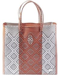Lolas Bag - Medium Orange Stripe Tote Bag Shoulder Strap - Lyst