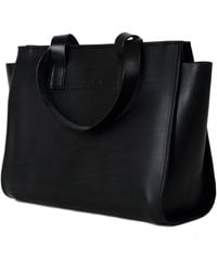 THE DUST COMPANY - Leather Shoulder Bag In Cuoio Black - Lyst
