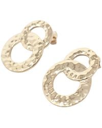 Harfi - Plated Double Hoop Circle Drop Earrings - Lyst