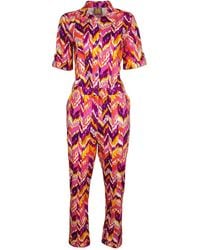 Lalipop Design - Cotton Jumpsuit With Colorful Zigzag Print - Lyst