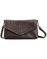 VIDA VIDA - Dark Weave Leather Handbag - Lyst