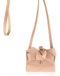 Aéhee New York - Neutrals Bow Card Holder Wallet With Shoulder Strap - Lyst