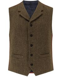 Guards London - Sherwood Tweed Wool Waistcoat - Lyst