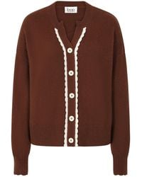 Loop Cashmere - Shell Edge Cardigan - Lyst
