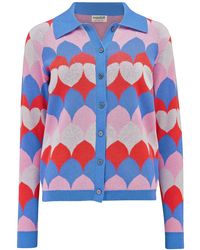 Sugarhill - Hollie Collared Cardigan Multi, Heart Scallop - Lyst