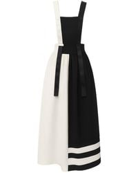 Julia Allert - Neutrals Midi Apron Dress With Adjustable Straps - Lyst