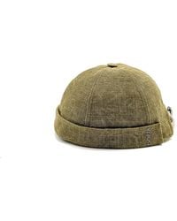 DORIA 1905 - Washed Raw Linen Fabric Docker Cap - Lyst