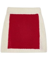 Thisisu Collection - Nerina Colorblock Beachwear Knit Mini Skirt - Lyst