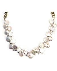 Rachel Nathan - Neutrals Pearl Petals & Curb Necklace - Lyst
