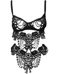 Belle -et-BonBon - Bisoux Venetian Lace Long Line Bra Body Add Bra Size - Lyst