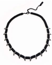 WAIWAI - Spike Leather Collar Necklace - Lyst