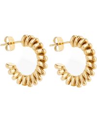Ballinger Jewellery - Spiral Chunky Classic Everyday Hoops Earrings - Lyst