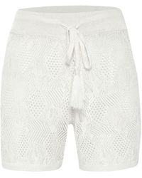 Peraluna - Emma Shorts Lace Knitted Elastic Waist Knitwear Mini Shorts - Lyst